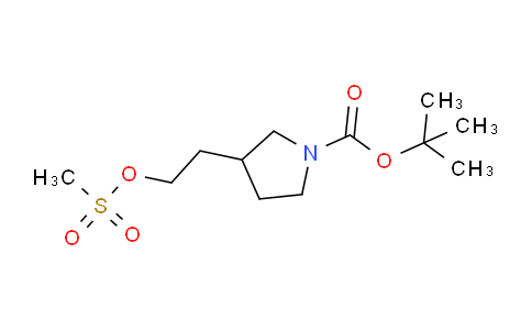 CAS No. 160132-53-6, tert-Butyl 3-(2-((methylsulfonyl)oxy)ethyl)pyrrolidine-1-carboxylate