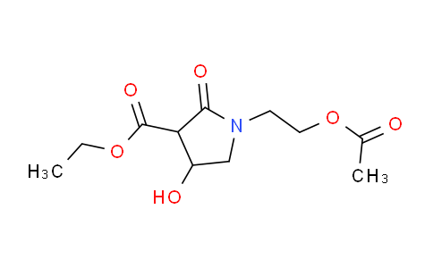 CAS No. 62613-79-0, 2-(3-carbethoxy-4-hydroxypyrrolidin-2-on-1-yl)ethyl acetate