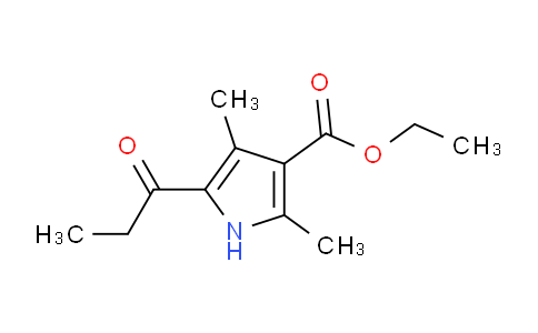 CAS No. 74999-33-0, Ethyl 2,4-dimethyl-5-propionyl-1H-pyrrole-3-carboxylate