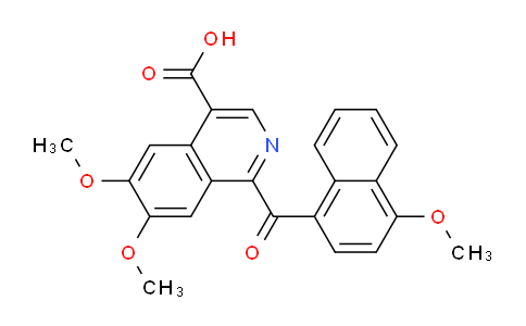 CAS No. 851331-58-3, 6,7-dimethoxy-1-(4-methoxy-1-naphthoyl)isoquinoline-4-carboxylic acid