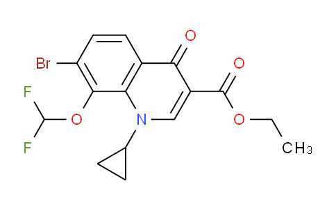 ethyl 7-bromo-1-cyclopropyl-8-(difluoromethoxy)-4-oxo-1,4-dihydroquinoline-3-carboxylate