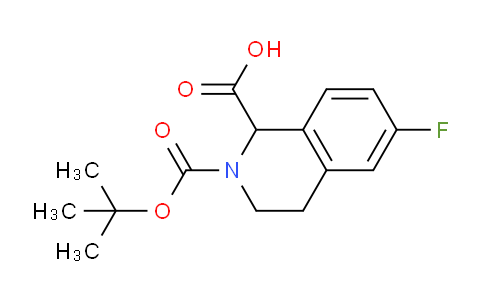 CAS No. 1260644-27-6, 2-(tert-butoxycarbonyl)-6-fluoro-1,2,3,4-tetrahydroisoquinoline-1-carboxylic acid