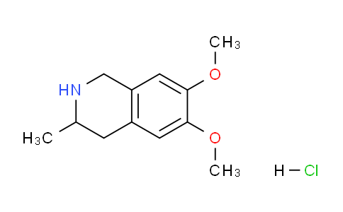 CAS No. 6266-97-3, 6,7-Dimethoxy-3-methyl-1,2,3,4-tetrahydroisoquinoline hydrochloride