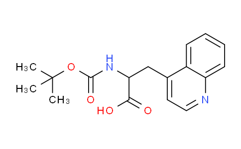 CAS No. 851307-45-4, 2-((tert-Butoxycarbonyl)amino)-3-(quinolin-4-yl)propanoic acid