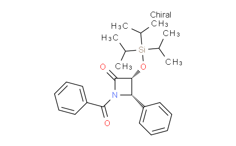 CAS No. 155371-59-8, (3R,4S)-1-benzoyl-4-phenyl-3-((triisopropylsilyl)oxy)azetidin-2-one