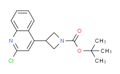 CAS No. 1245644-56-7, tert-butyl 3-(2-chloroquinolin-4-yl)azetidine-1-carboxylate