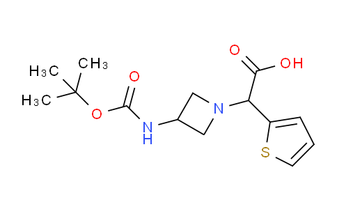 CAS No. 885275-99-0, 2-(3-((tert-Butoxycarbonyl)amino)azetidin-1-yl)-2-(thiophen-2-yl)acetic acid