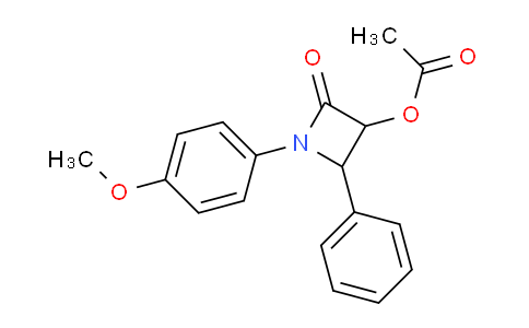 CAS No. 186613-02-5, 1-(4-methoxyphenyl)-2-oxo-4-phenylazetidin-3-yl acetate