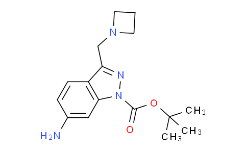 CAS No. 887590-92-3, tert-Butyl 6-amino-3-(azetidin-1-ylmethyl)-1H-indazole-1-carboxylate