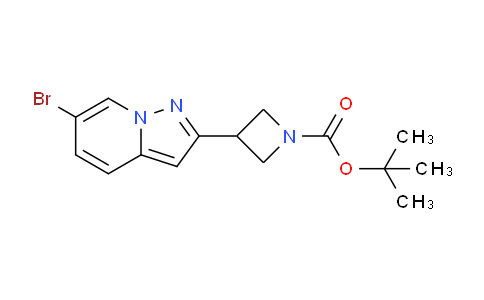 CAS No. 1422344-30-6, tert-Butyl 3-(6-bromopyrazolo[1,5-a]pyridin-2-yl)azetidine-1-carboxylate