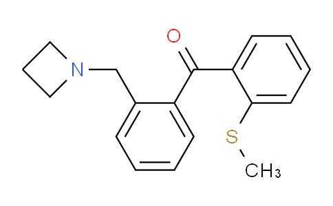 CAS No. 898754-62-6, (2-(Azetidin-1-ylmethyl)phenyl)(2-(methylthio)phenyl)methanone