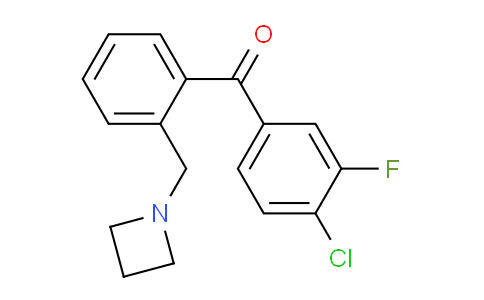 CAS No. 898754-99-9, (2-(Azetidin-1-ylmethyl)phenyl)(4-chloro-3-fluorophenyl)methanone