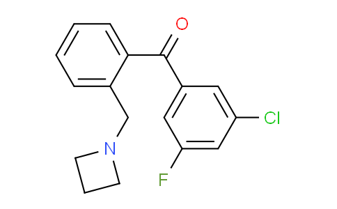 CAS No. 898755-17-4, (2-(Azetidin-1-ylmethyl)phenyl)(3-chloro-5-fluorophenyl)methanone