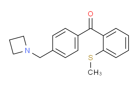 CAS No. 898756-34-8, (4-(Azetidin-1-ylmethyl)phenyl)(2-(methylthio)phenyl)methanone