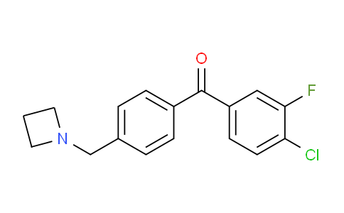 CAS No. 898756-75-7, (4-(Azetidin-1-ylmethyl)phenyl)(4-chloro-3-fluorophenyl)methanone