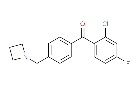 CAS No. 898756-89-3, (4-(Azetidin-1-ylmethyl)phenyl)(2-chloro-4-fluorophenyl)methanone