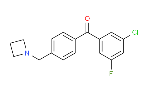 CAS No. 898756-91-7, (4-(Azetidin-1-ylmethyl)phenyl)(3-chloro-5-fluorophenyl)methanone