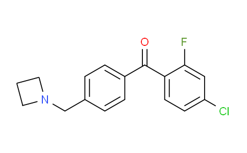 CAS No. 898756-92-8, (4-(Azetidin-1-ylmethyl)phenyl)(4-chloro-2-fluorophenyl)methanone