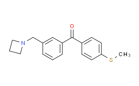 CAS No. 898771-55-6, (3-(Azetidin-1-ylmethyl)phenyl)(4-(methylthio)phenyl)methanone