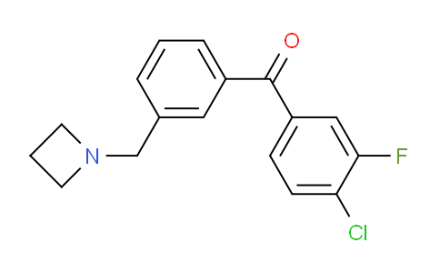 CAS No. 898771-83-0, (3-(Azetidin-1-ylmethyl)phenyl)(4-chloro-3-fluorophenyl)methanone