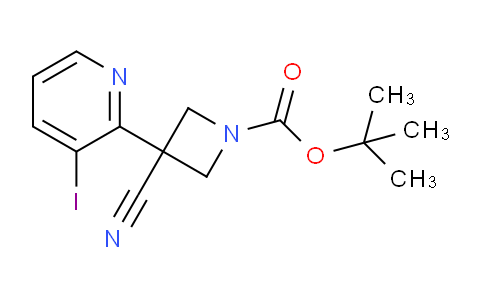 CAS No. 1360451-25-7, tert-Butyl 3-cyano-3-(3-iodopyridin-2-yl)azetidine-1-carboxylate