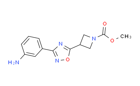 CAS No. 1956323-09-3, Methyl 3-(3-(3-aminophenyl)-1,2,4-oxadiazol-5-yl)azetidine-1-carboxylate