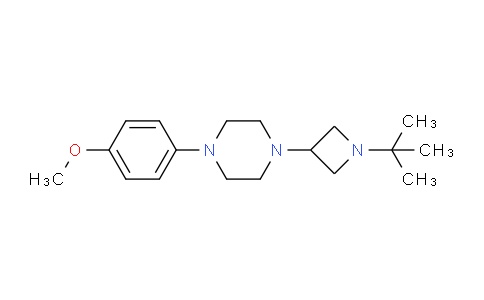 CAS No. 223381-87-1, 1-(1-(tert-Butyl)azetidin-3-yl)-4-(4-methoxyphenyl)piperazine