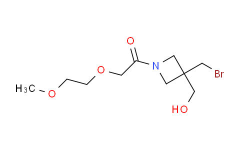 CAS No. 1956330-96-3, 1-(3-(Bromomethyl)-3-(hydroxymethyl)azetidin-1-yl)-2-(2-methoxyethoxy)ethanone