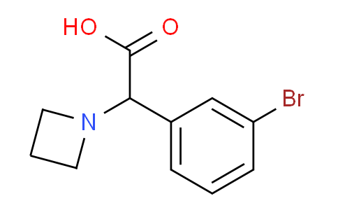 CAS No. 1951438-81-5, 2-(Azetidin-1-yl)-2-(3-bromophenyl)acetic acid