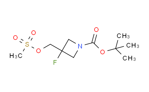 CAS No. 1466514-75-9, tert-Butyl 3-fluoro-3-(((methylsulfonyl)oxy)methyl)azetidine-1-carboxylate