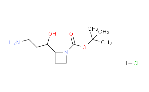 CAS No. 1956306-75-4, tert-Butyl 2-(3-amino-1-hydroxypropyl)azetidine-1-carboxylate hydrochloride