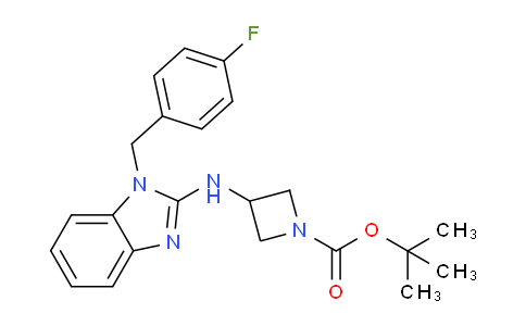 CAS No. 885276-28-8, tert-Butyl 3-((1-(4-fluorobenzyl)-1H-benzo[d]imidazol-2-yl)amino)azetidine-1-carboxylate