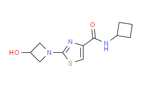 CAS No. 429668-93-9, N-Cyclobutyl-2-(3-hydroxyazetidin-1-yl)thiazole-4-carboxamide