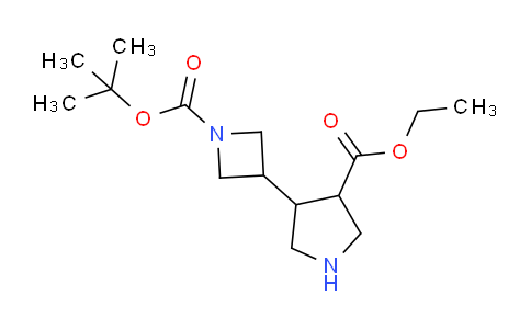 CAS No. 1373028-60-4, Ethyl 4-(1-(tert-butoxycarbonyl)azetidin-3-yl)pyrrolidine-3-carboxylate
