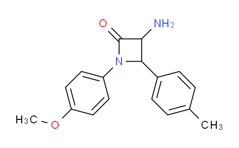 CAS No. 1291487-40-5, 3-Amino-1-(4-methoxyphenyl)-4-(p-tolyl)azetidin-2-one