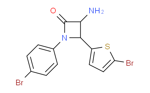 CAS No. 1291487-43-8, 3-Amino-1-(4-bromophenyl)-4-(5-bromothiophen-2-yl)azetidin-2-one