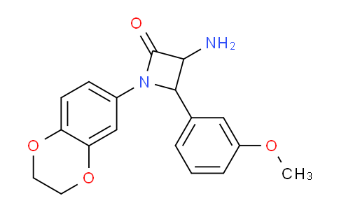 CAS No. 1291487-49-4, 3-Amino-1-(2,3-dihydrobenzo[b][1,4]dioxin-6-yl)-4-(3-methoxyphenyl)azetidin-2-one