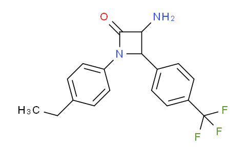 CAS No. 1291487-58-5, 3-Amino-1-(4-ethylphenyl)-4-(4-(trifluoromethyl)phenyl)azetidin-2-one