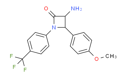 CAS No. 1291487-60-9, 3-Amino-4-(4-methoxyphenyl)-1-(4-(trifluoromethyl)phenyl)azetidin-2-one