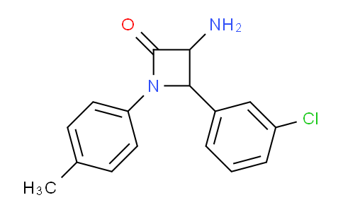 CAS No. 1291487-61-0, 3-Amino-4-(3-chlorophenyl)-1-(p-tolyl)azetidin-2-one