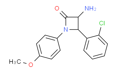 CAS No. 1291487-62-1, 3-Amino-4-(2-chlorophenyl)-1-(4-methoxyphenyl)azetidin-2-one
