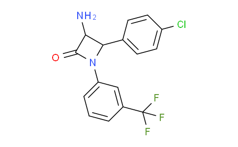 CAS No. 1291487-63-2, 3-Amino-4-(4-chlorophenyl)-1-(3-(trifluoromethyl)phenyl)azetidin-2-one