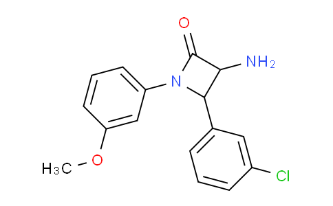 CAS No. 1291487-64-3, 3-Amino-4-(3-chlorophenyl)-1-(3-methoxyphenyl)azetidin-2-one