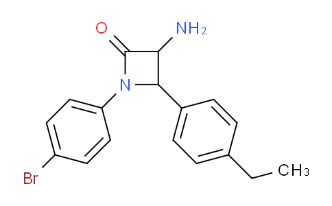 CAS No. 1291487-69-8, 3-Amino-1-(4-bromophenyl)-4-(4-ethylphenyl)azetidin-2-one