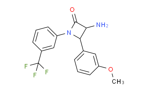 CAS No. 1291487-70-1, 3-Amino-4-(3-methoxyphenyl)-1-(3-(trifluoromethyl)phenyl)azetidin-2-one