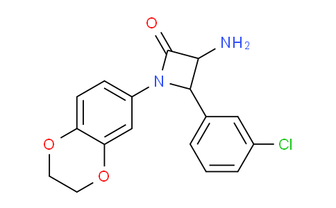 CAS No. 1291487-71-2, 3-Amino-4-(3-chlorophenyl)-1-(2,3-dihydrobenzo[b][1,4]dioxin-6-yl)azetidin-2-one