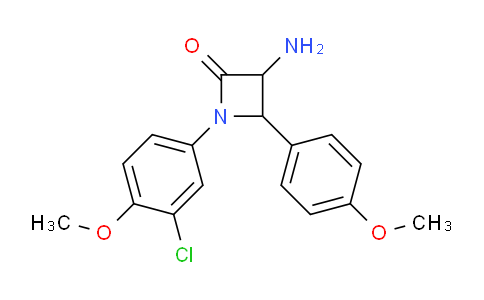 CAS No. 1291487-72-3, 3-Amino-1-(3-chloro-4-methoxyphenyl)-4-(4-methoxyphenyl)azetidin-2-one