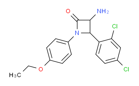 CAS No. 1291487-76-7, 3-Amino-4-(2,4-dichlorophenyl)-1-(4-ethoxyphenyl)azetidin-2-one