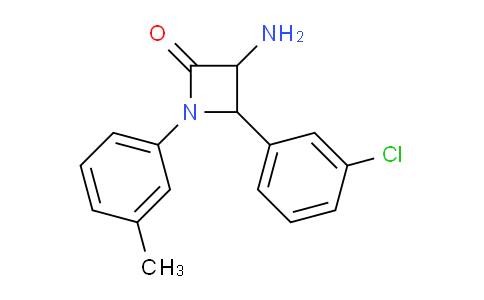 CAS No. 1291487-77-8, 3-Amino-4-(3-chlorophenyl)-1-(m-tolyl)azetidin-2-one