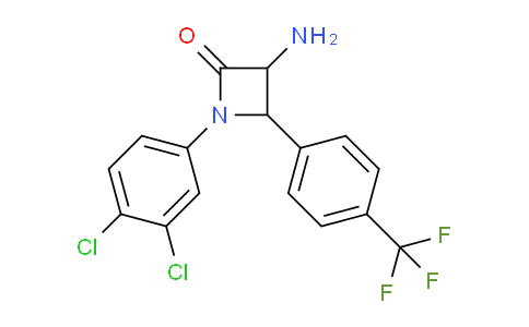 CAS No. 1291487-80-3, 3-Amino-1-(3,4-dichlorophenyl)-4-(4-(trifluoromethyl)phenyl)azetidin-2-one
